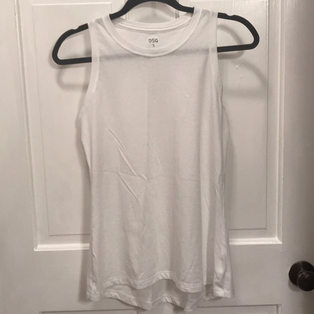 White Workout DSG Tank Top, Size Small